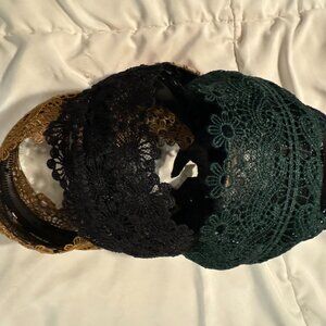 Beautiful  lace x-wide headband bundle (4)